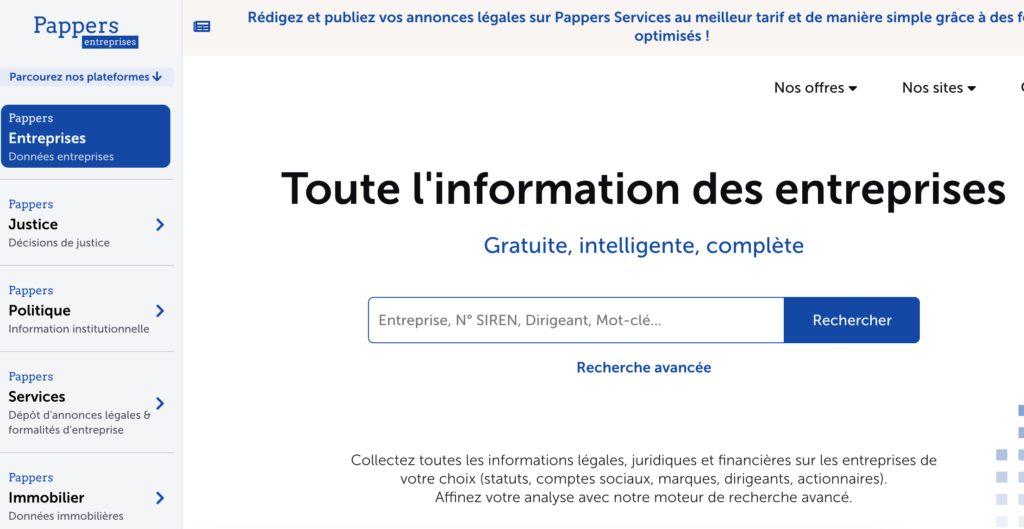 Comment retirer ses information sur Pappers