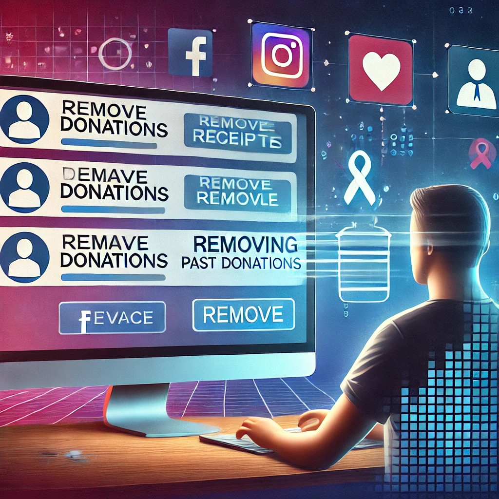 Pour retirer vos précédentes donations d'Internet, suivez ces étapes : Identifier les sites concernés : Repérez les plateformes où vos donations apparaissent